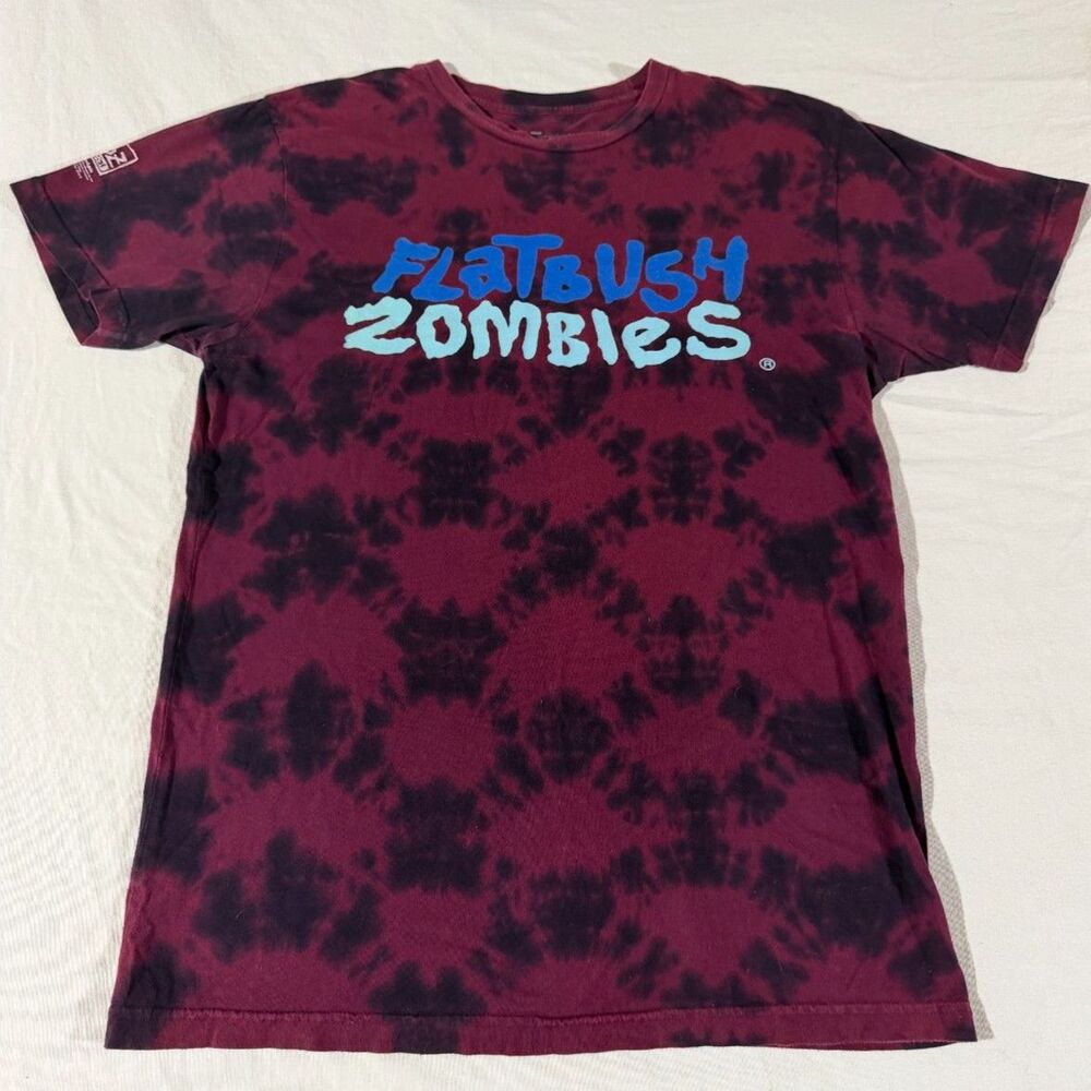Flatbush Zombies Dyed & Rose Again Tie Dye Tee L Glorious Dead Rap Merch